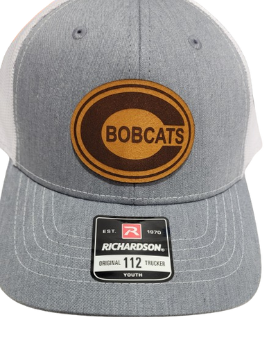 Engraved C Bobcats Leather Patch Hat Youth