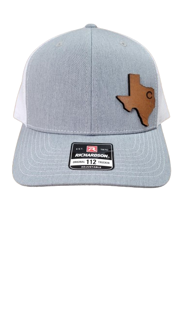 Engraved Texas C Leather Patch Hat