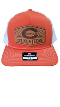 Engraved Celina Rays TX Leather Patch Hat