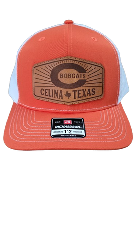 Engraved Celina Rays TX Leather Patch Hat