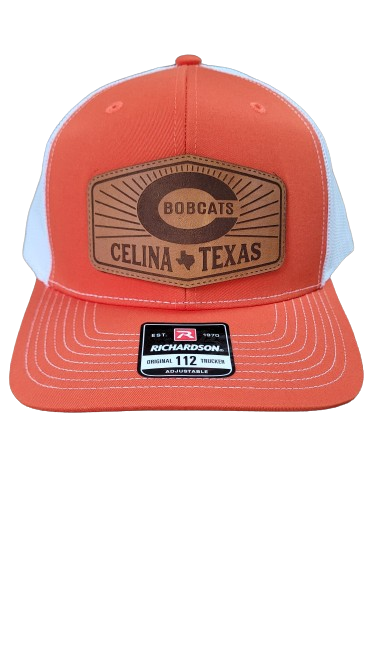 Engraved Celina Rays TX Leather Patch Hat
