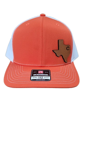 Engraved Texas C Leather Patch Hat