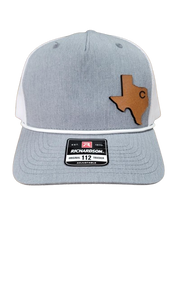 Engraved Texas C Leather Patch Hat