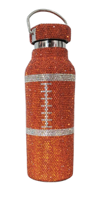 Rhinestone Football Water bottle