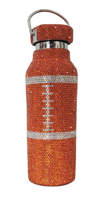 Rhinestone Football Water bottle