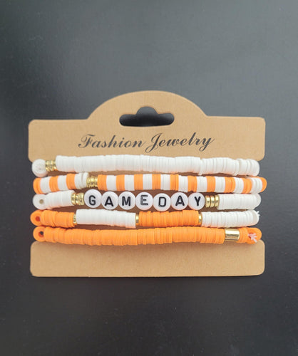Game Day Clay Disc Bracelet Set