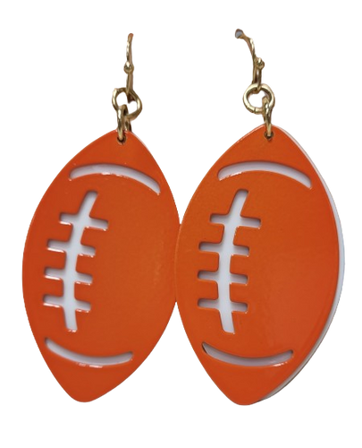 Layered Football Earrings