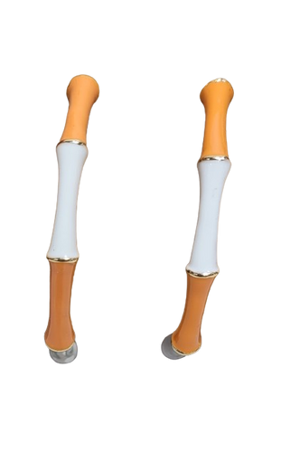 Light Orange and white earrings