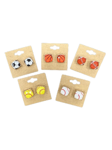 Sports Themed Stud Earrings