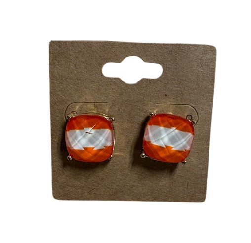 Orange and White Studs