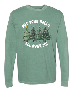 Naughty Trees Comfort Colors Holiday Shirt