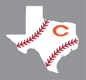 TX Baseball C Decal