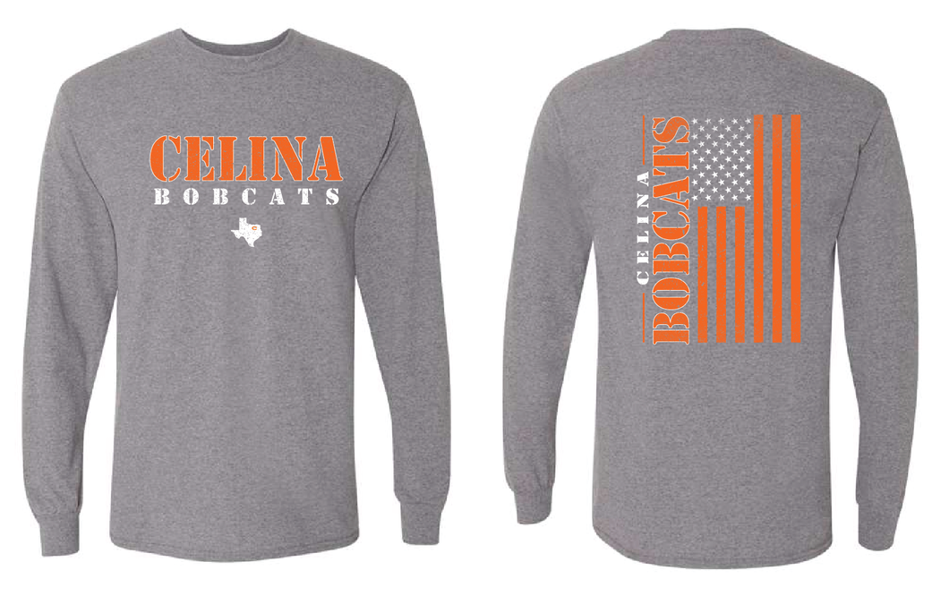 Bobcat Flag Long Sleeve Shirt