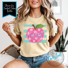 Polka Apple Custom Grade/Name DTF Print Tee