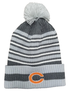 Celina Gray Striped Beanie