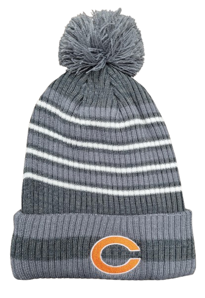 Celina Gray Striped Beanie