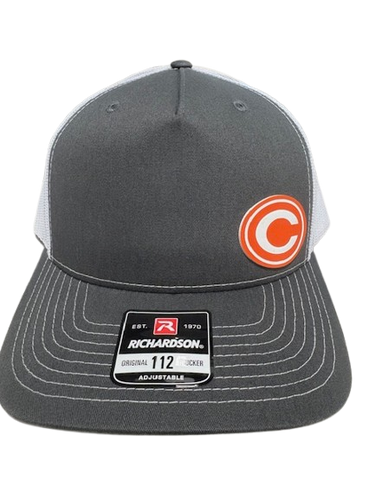 Orange/White Acrylic Patch Hat