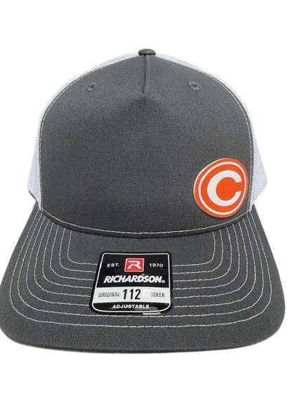 Orange/White Acrylic Patch Hat