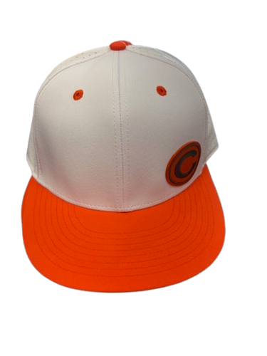 Youth C Chrome/ orange Acrylic Patch Hat