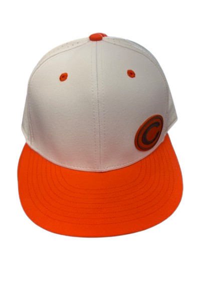 Youth C Chrome/ orange Acrylic Patch Hat
