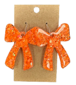 Glitter Coquette Bow Earrings
