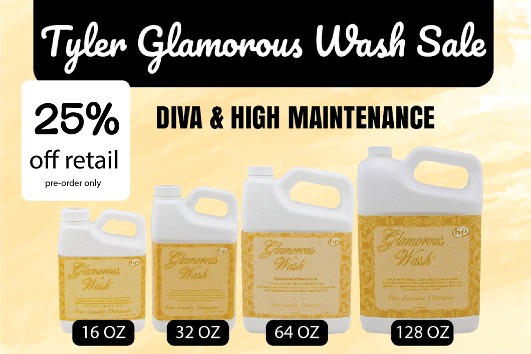 Tyler Glam Wash PRE ORDER SALE