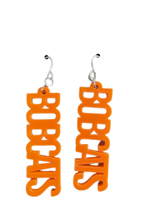 Bobcats Word Earrings