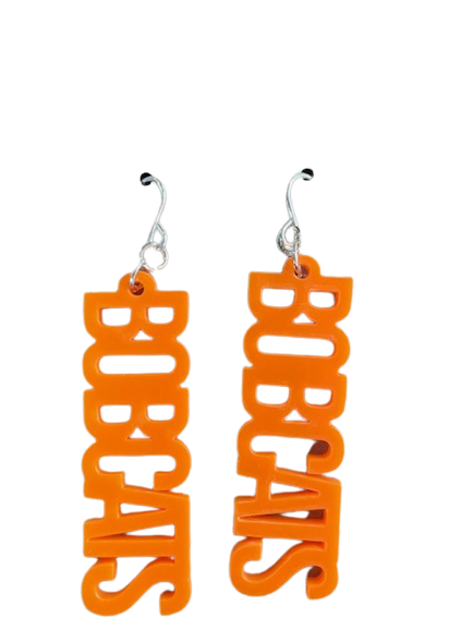 Bobcats Word Earrings