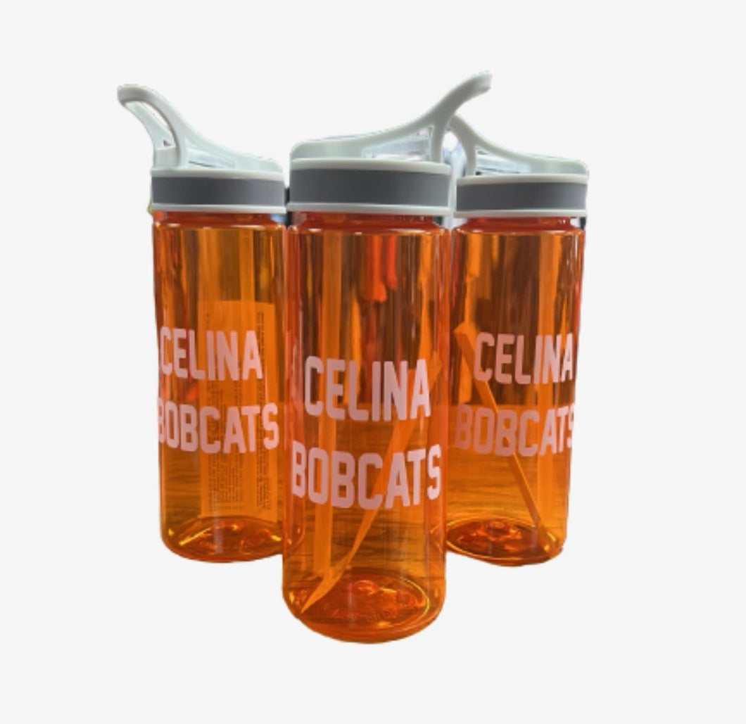 Celina Bobcats 22 oz Sports Bottles Integrated Flip top Straw