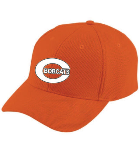 Orange Bobcat Mesh Fitted Hat