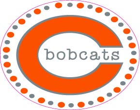 C Bobcat Polka Dot Decal