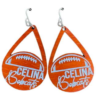Celina Football Teardrop Earrings