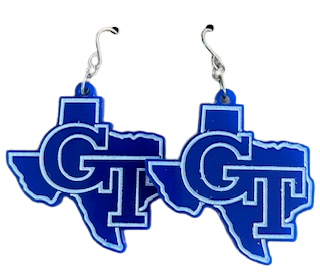 GT Texas Cutout Dangle Earrings
