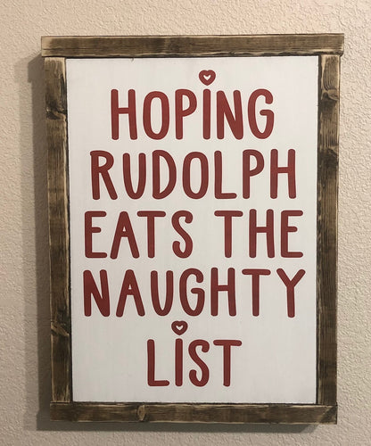 Rudolph eats the naughty list