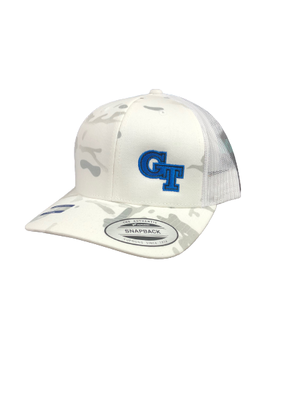 GT White Camo Snap Back Hat
