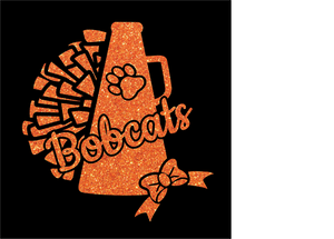 Celina Bobcats Cheer Glitter Decal