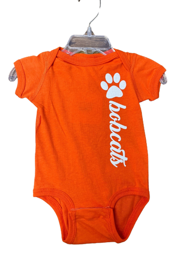 Orange Bobcat Paw Onesie