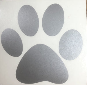 Silver Paw Decal